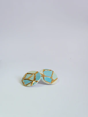 Aros vitral celeste grande
