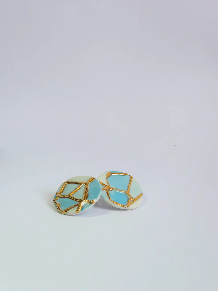 Aros vitral celeste grande 2