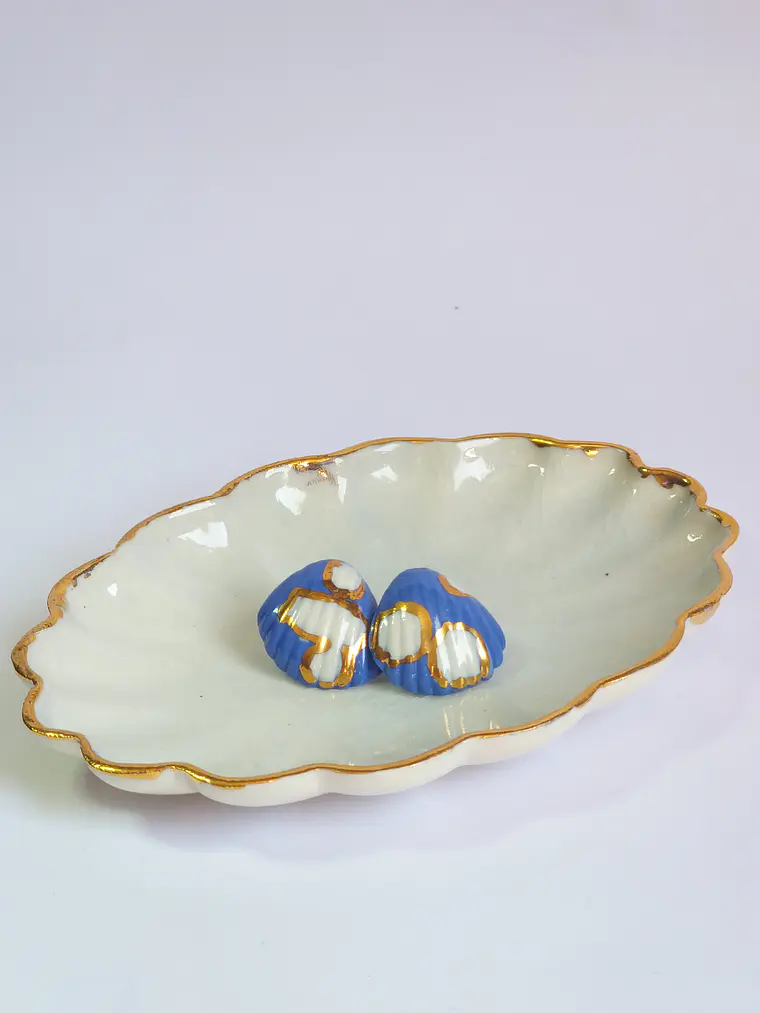 Aros concha azul 3