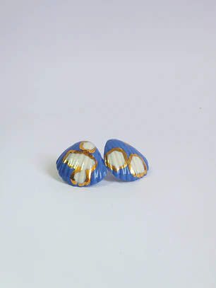 Aros concha azul