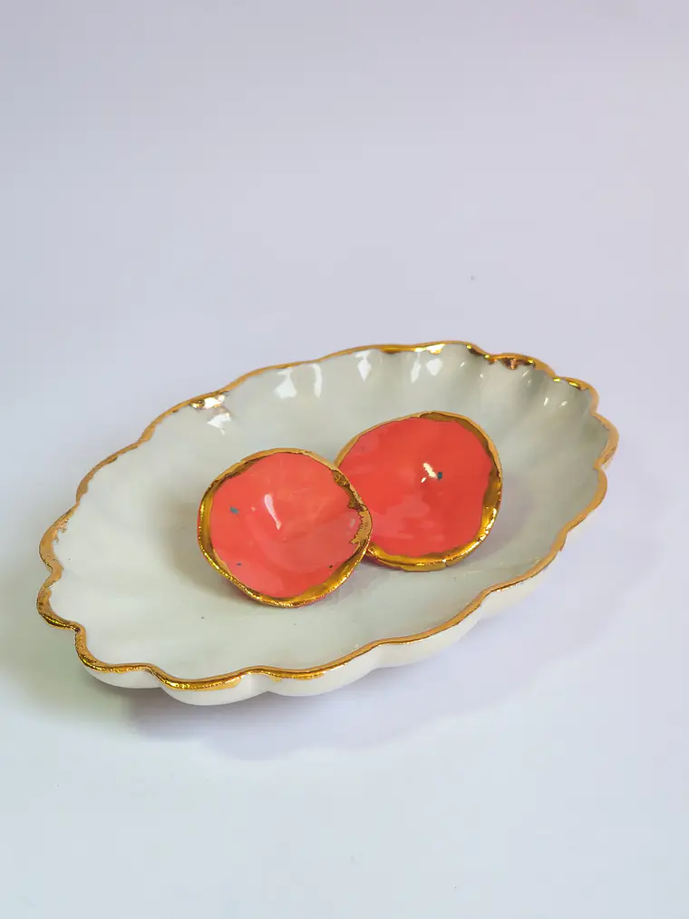 Aros pétalos rojos 3