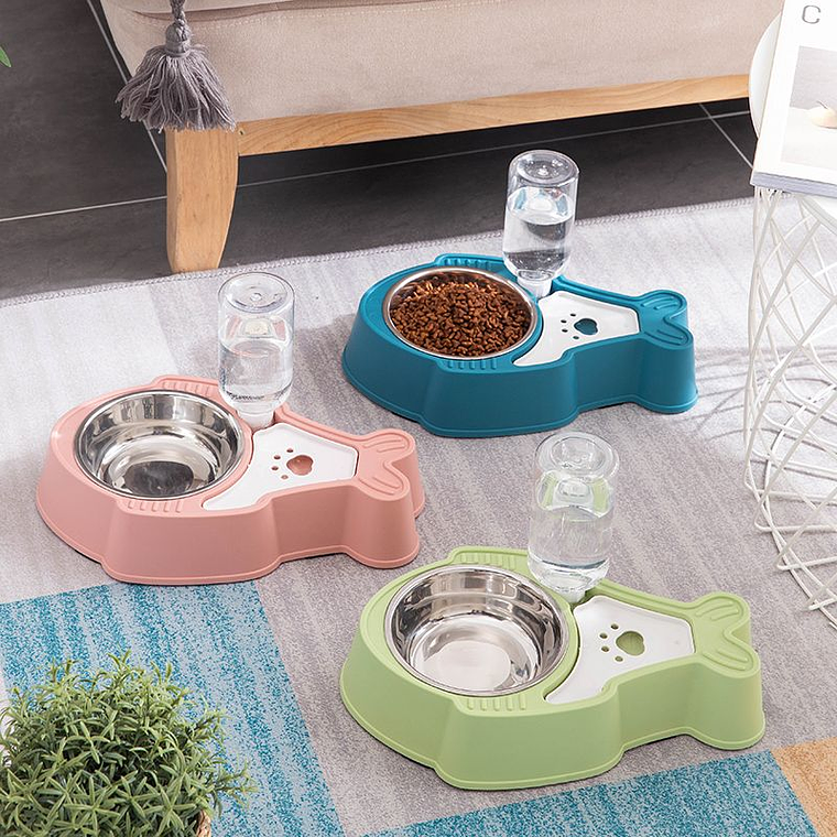 Plato Metalico + Dispensador De Agua 1