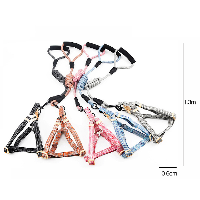 Conjunto De Arnes Para Mascotas 0.6*130Cm 1