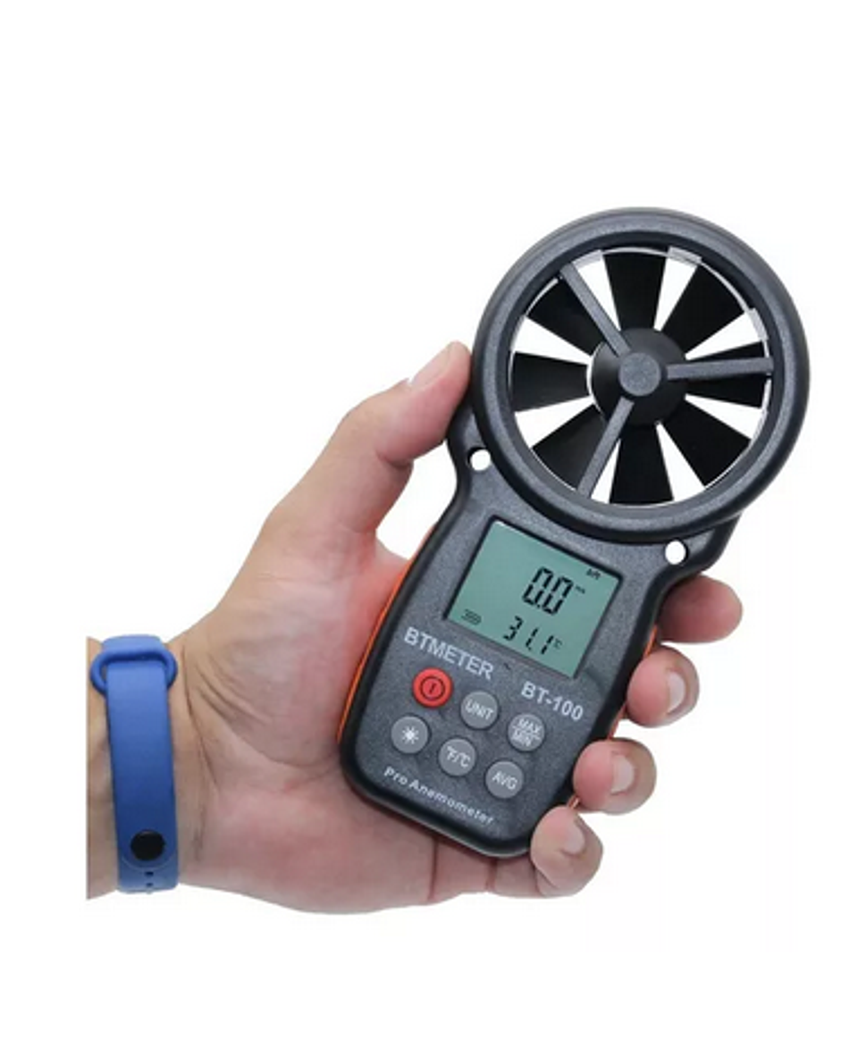 Anemómetro y Termómetro Pro BTMETER BT-100 Medidor Velocidad Viento 1