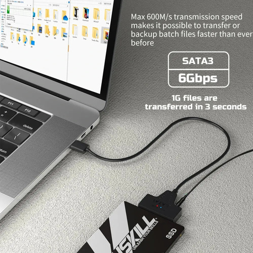 Adaptador Usb 3.0 A Sata Disco Duro Ssd 2.5  Y 3.5  + Fuente 4