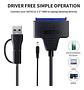 Adaptador Usb 3.0 A Sata Disco Duro Ssd 2.5  Y 3.5  + Fuente - Miniatura 10