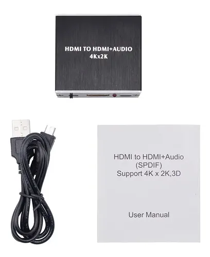 Extractor De Audio Hdmi 4k Full Hd Óptico Spdif 3.5mm Dfast 8