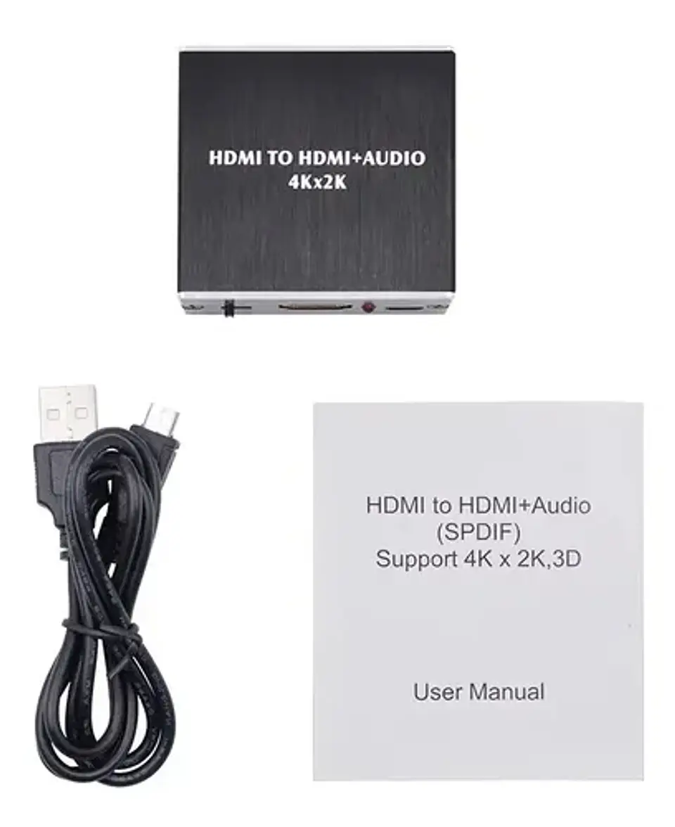 Extractor De Audio Hdmi 4k Full Hd Óptico Spdif 3.5mm 8