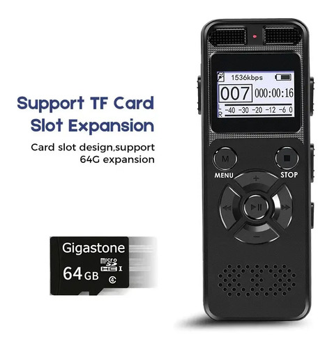 Grabadora Digital Profesional De Voz Sonido 8gb Mp3 8