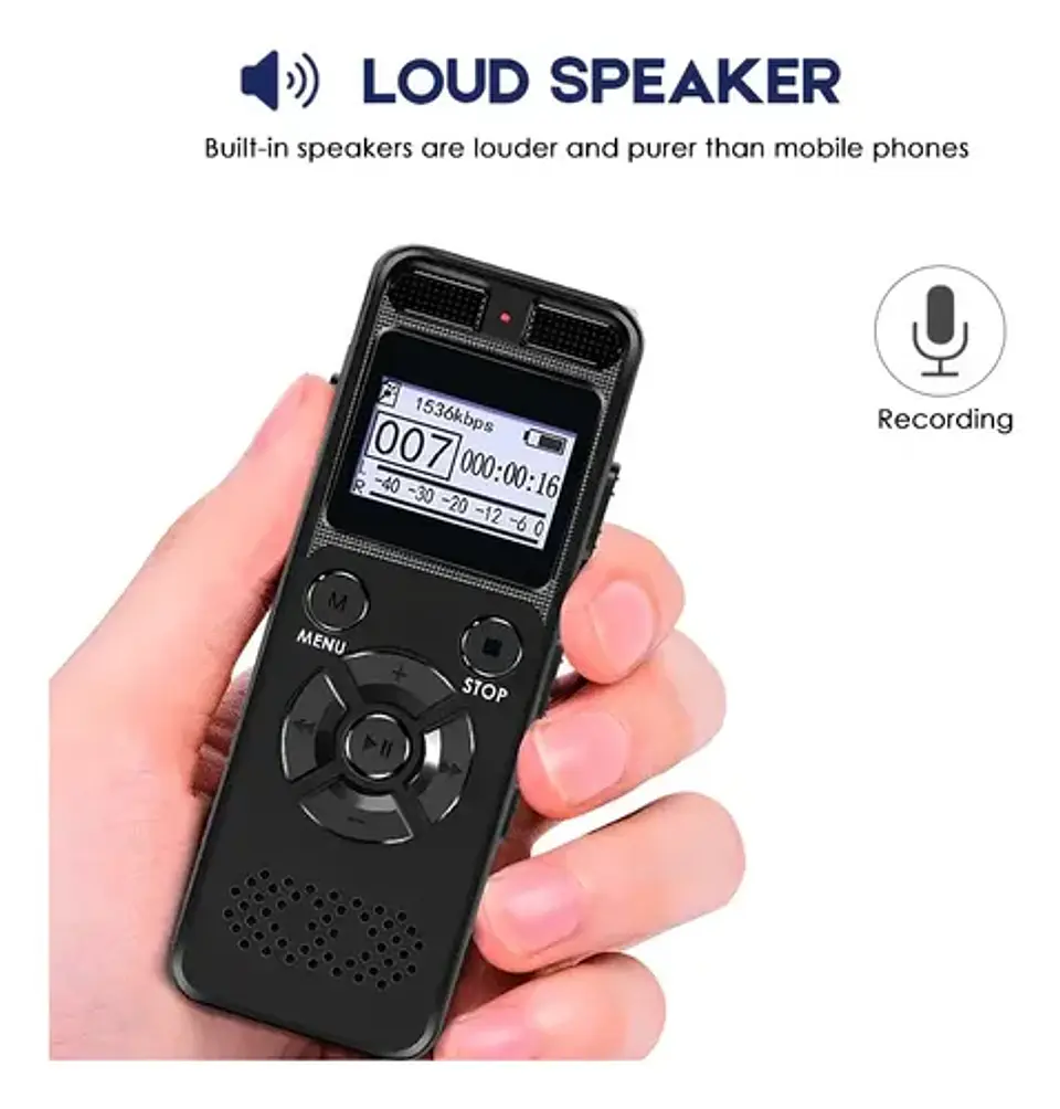 Grabadora Digital Profesional De Voz Sonido 8gb Mp3 9