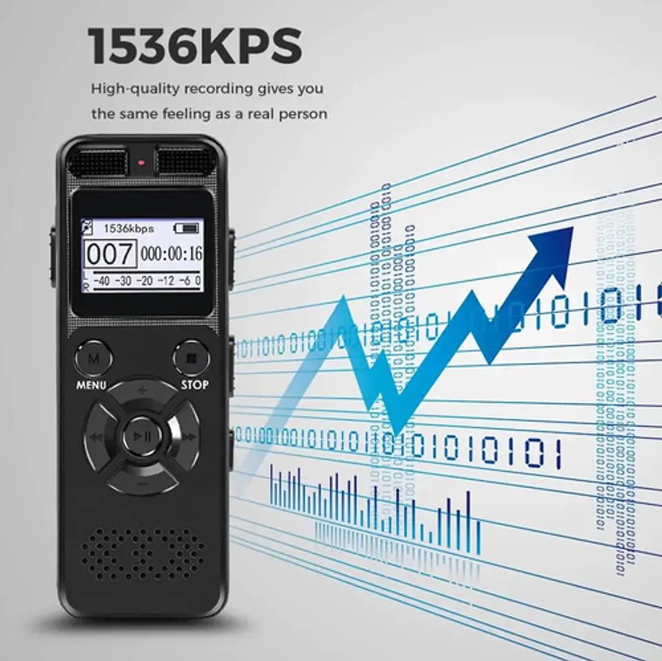 Grabadora Digital Profesional De Voz Sonido 8gb Mp3 10