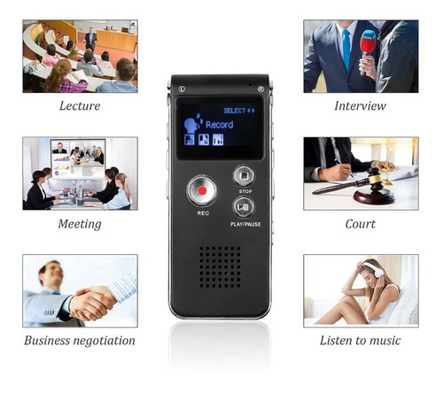 Grabadora De Voz Digital 8gb Sonido Audio 550 Horas | Dfast 9