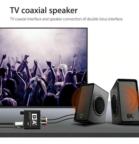 Conversor De Audio Digital Hifi Óptico A Rca Y 3.5mm Metal 7