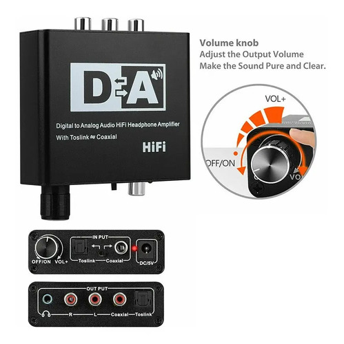Conversor De Audio Digital A Analógico Hifi Control Volumen 5