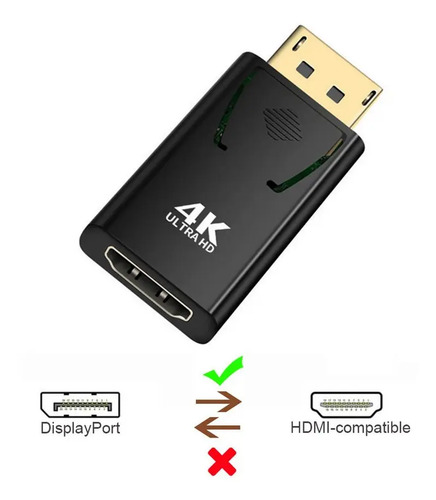 Adaptador Displayport A Hdmi 4k 1080p Audio Video Dp A Hdmi 8