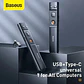 Presentador Diapositivas Baseus Puntero Láser Usb Usb-c Ppt - Miniatura 4