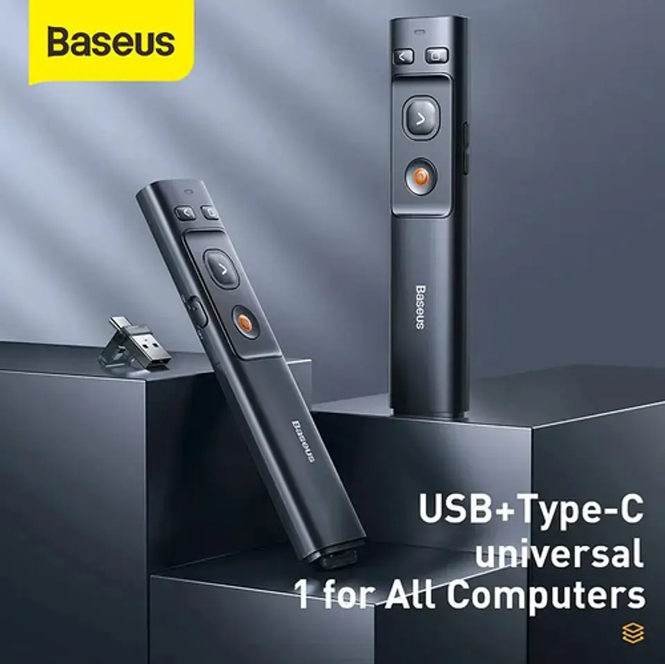 Presentador Diapositivas Baseus Puntero Láser Usb Usb-c Ppt 4