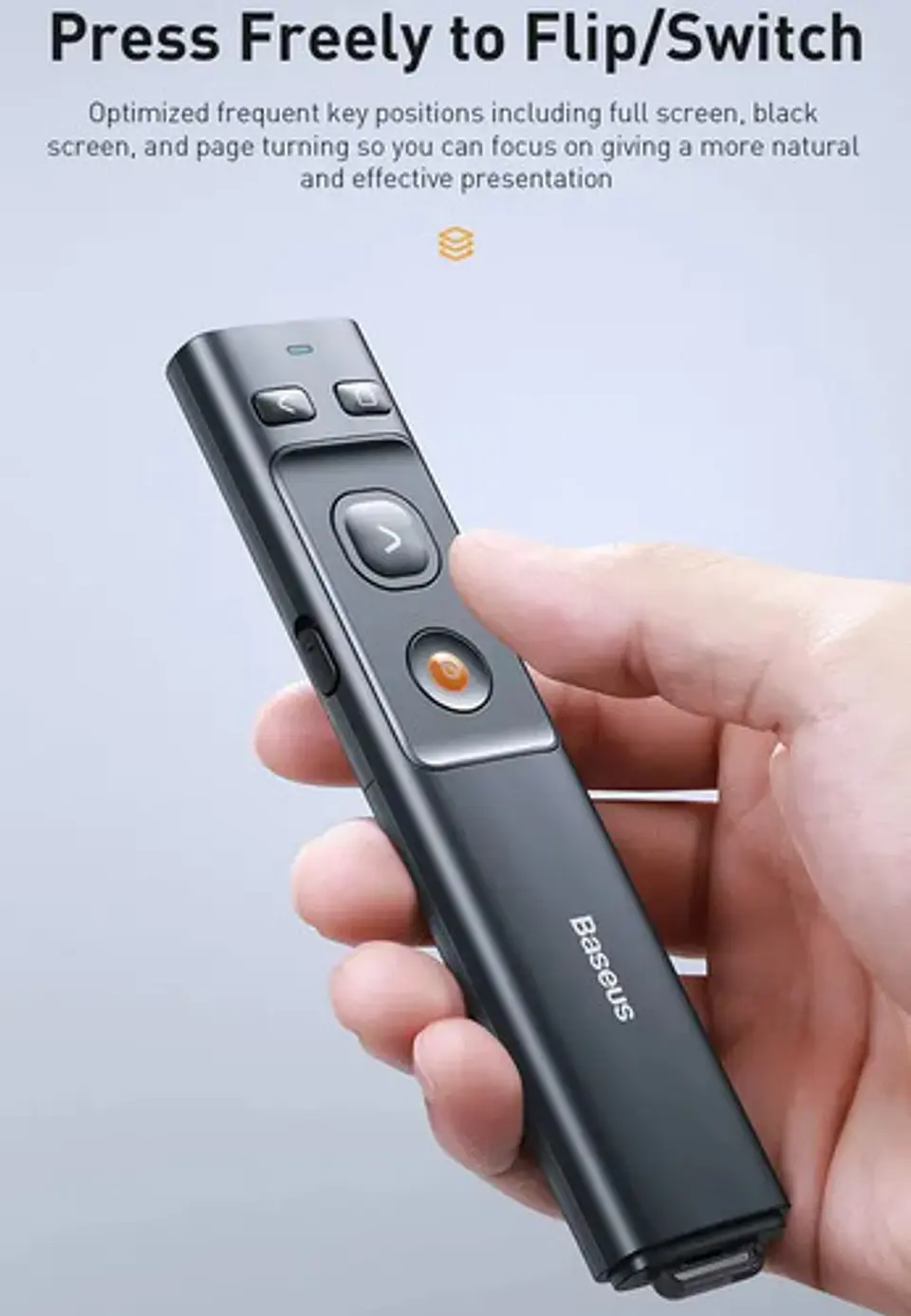 Presentador Diapositivas Baseus Puntero Láser Usb Usb-c Ppt 5