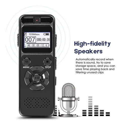 Grabadora Digital Profesional De Voz Sonido 16gb Mp3 2
