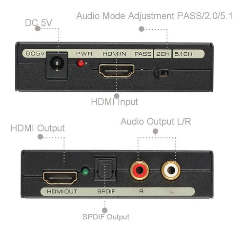 Extractor De Audio Hdmi Digital Óptico Spdif Y Rca  | Dfast 7