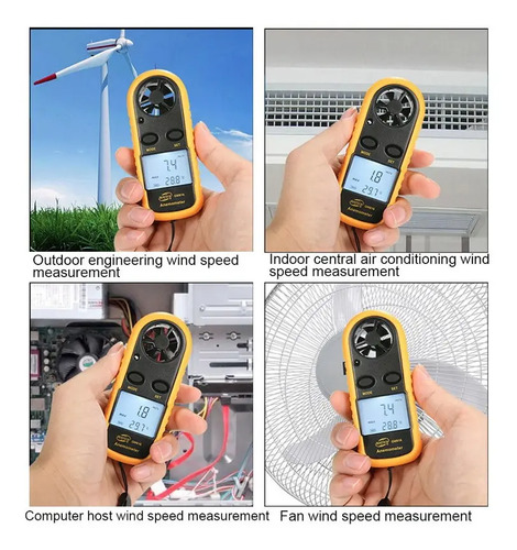 Anemómetro Y Termómetro Benetech Gm816 Velocidad Del Viento 7