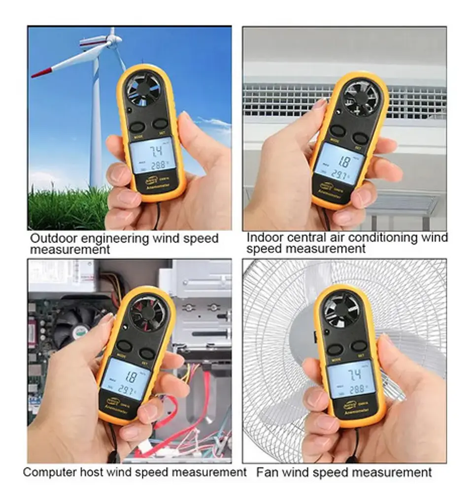 Anemómetro Y Termómetro Benetech Gm816 Velocidad Del Viento 7