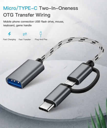 Adaptador Usb Tipo C Y Micro Usb A Usb 3.0 Otg Smartphones 2