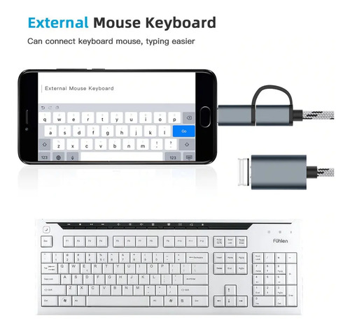 Adaptador Usb Tipo C Y Micro Usb A Usb 3.0 Otg Smartphones 5