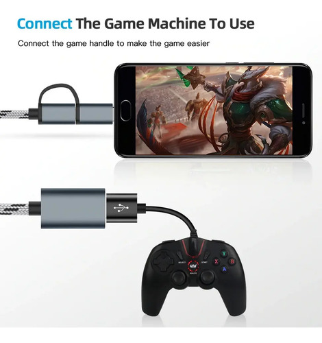 Adaptador Usb Tipo C Y Micro Usb A Usb 3.0 Otg Smartphones 6