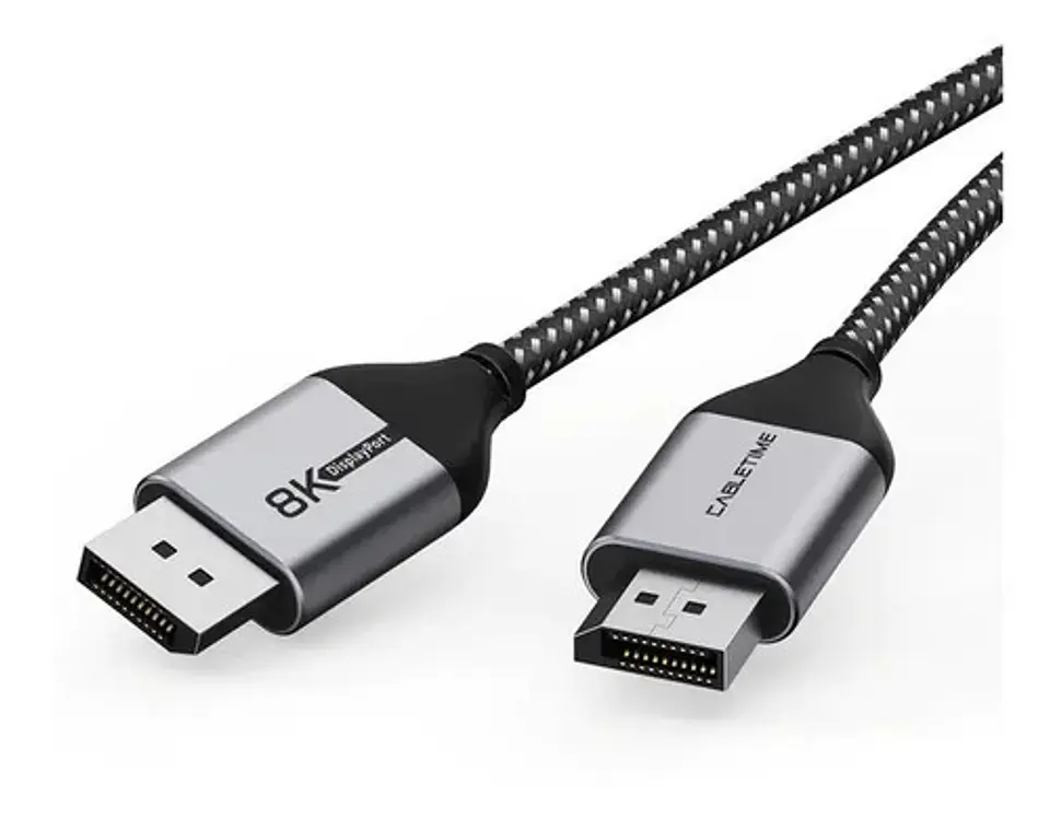 Cable Displayport 1.4v 1m 8k Cabletime Premium 4k 2k 1