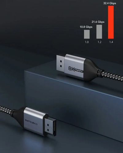 Cable Displayport 1.4v 1m 8k Cabletime Premium 4k 2k | Dfast 3
