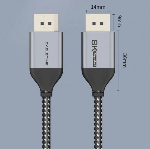 Cable Displayport 1.4v 1m 8k Cabletime Premium 4k 2k | Dfast 9