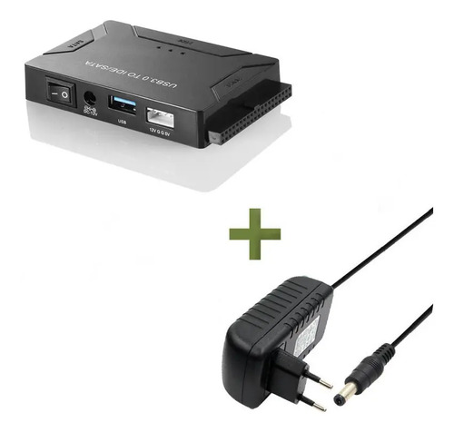 Adaptador Usb 3.0 A Sata E Ide Disco Duro 2.5 Y 3.5 + Fuente 7