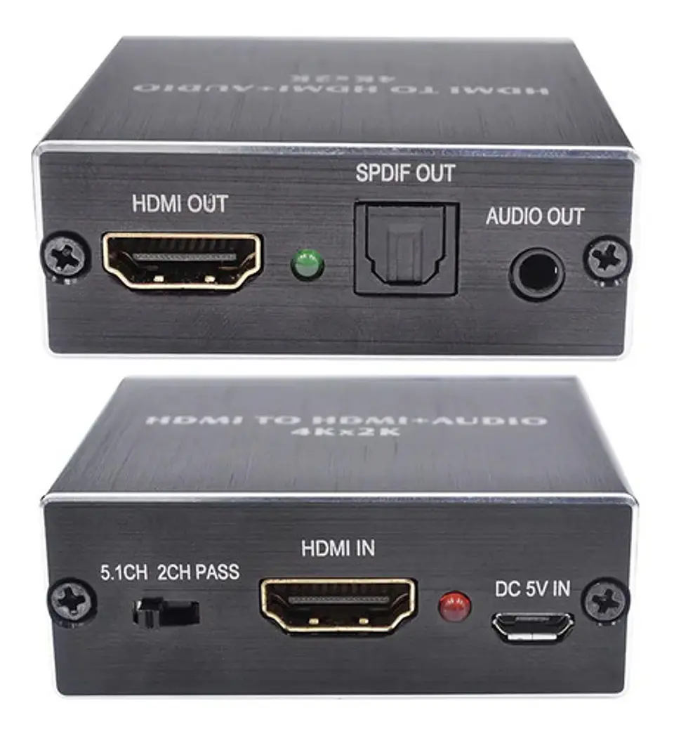 Extractor De Audio Hdmi Estéreo Conector De 3.5mm 8