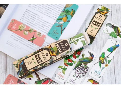 Set 28 Piezas Marcador De Página Libro Birds Aves Dibujos 2