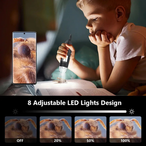 Microscopio Digital Profesional Zhongruiheze 1600x 2.0 Mp Usb Negro 5