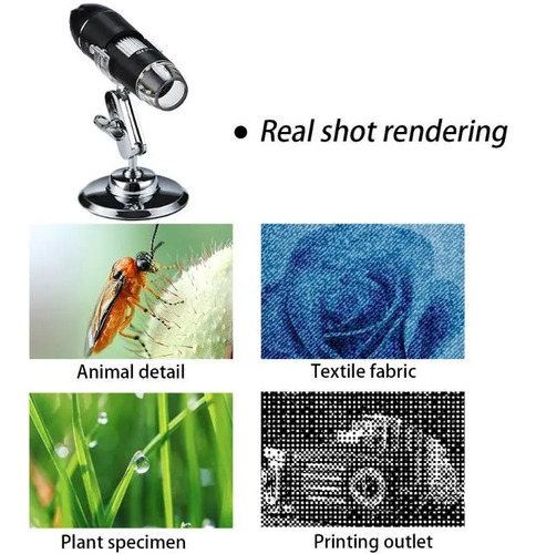 Microscopio Digital Profesional Zhongruiheze 1600x 2.0 Mp Usb Negro 8