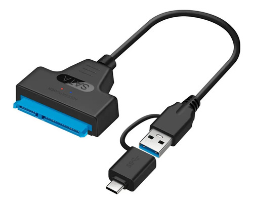Adaptador Cable Usb 3.0 Y Usb-c A Sata 3 Hdd 2 En 1 1