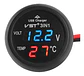 Termómetro Y Voltimetro Digital Automóvil 12 Y 24 V - Miniatura 1