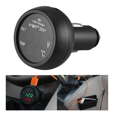 Termómetro Y Voltimetro Digital Automóvil 12 Y 24 V | Dfast 5