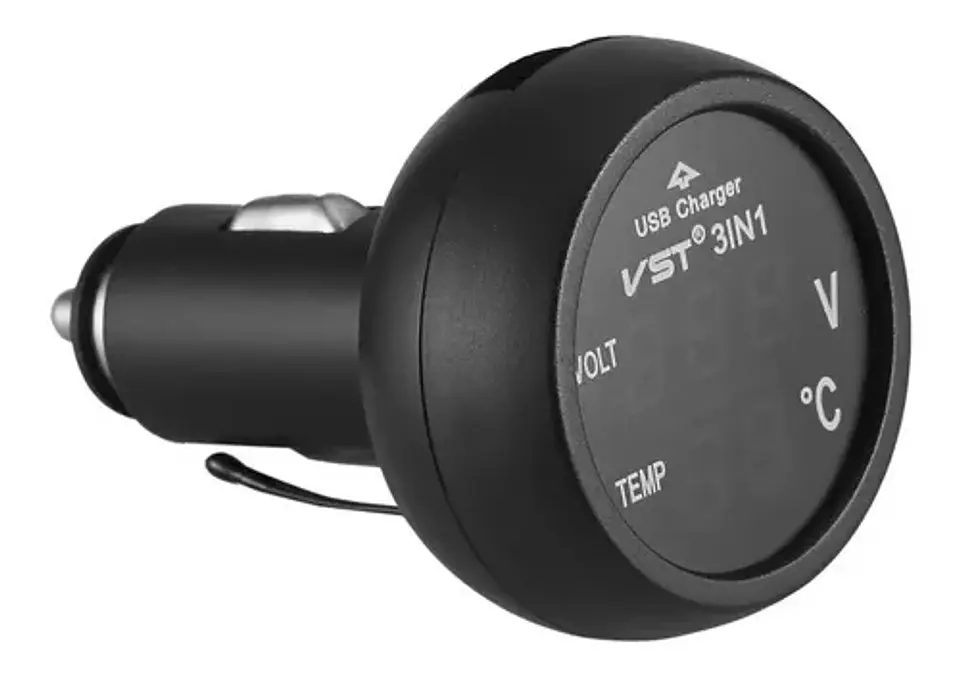 Termómetro Y Voltimetro Digital Automóvil 12 Y 24 V 6