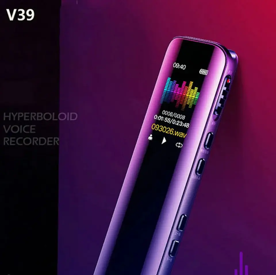 Grabadora Digital De Voz Sonido 16gb Mp3 V39 Doble Micrófono 3