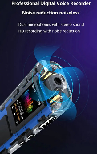 Grabadora Digital De Voz Sonido 16gb Mp3 V39 Doble Micrófono 4