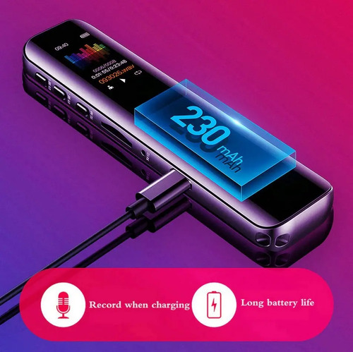 Grabadora Digital De Voz Sonido 16gb Mp3 V39 Doble Micrófono 7