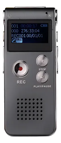Grabador De Voz Digital 8gb Reproductor Mp3 Recargable 550h 1