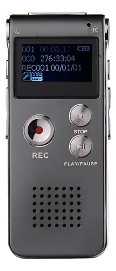 Grabador De Voz Digital 8gb Reproductor Mp3 Recargable 550h