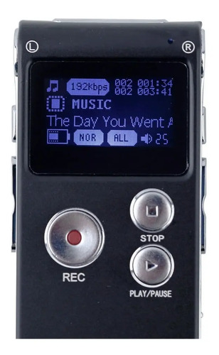 Grabador De Voz Digital 8gb Reproductor Mp3 Recargable 550h 6