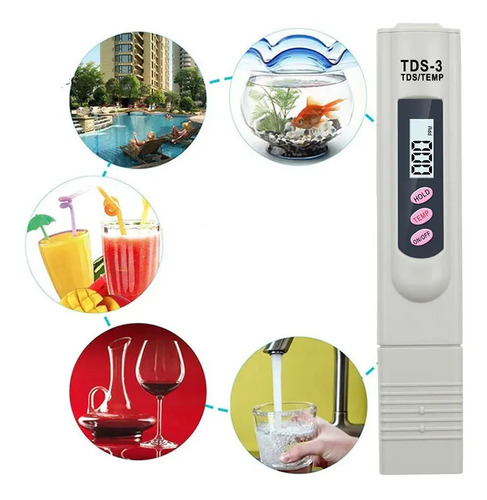 Medidor Tds Calidad Pureza Del Agua Temperatura Solidos Ppm 6