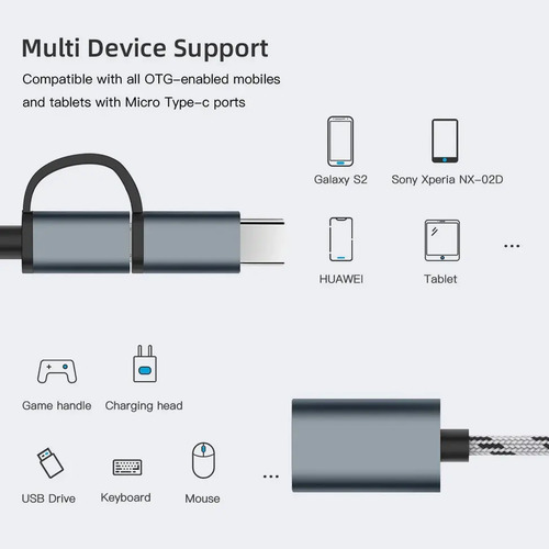 Adaptador Cable Usb 3.1 Tipo C A Usb 3.0 Celular| Dfast 6