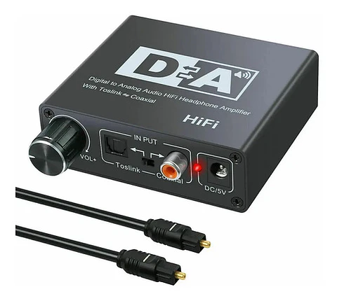 Conversor De Audio Hifi Digital Óptico A Rca Y 3.5mm